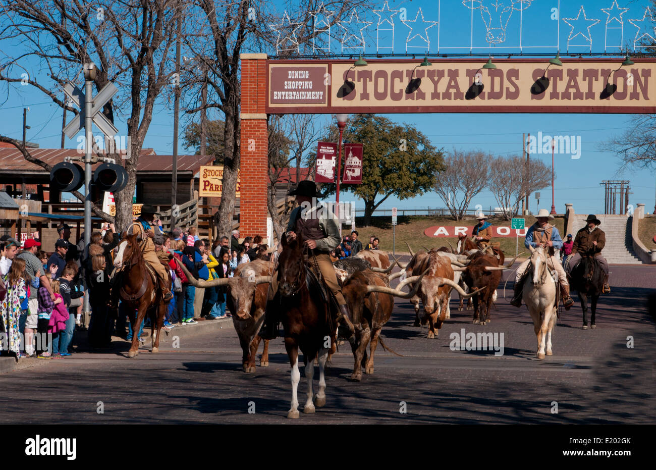 Ft Worth Texas with the famous The Stockyard on Main Street with