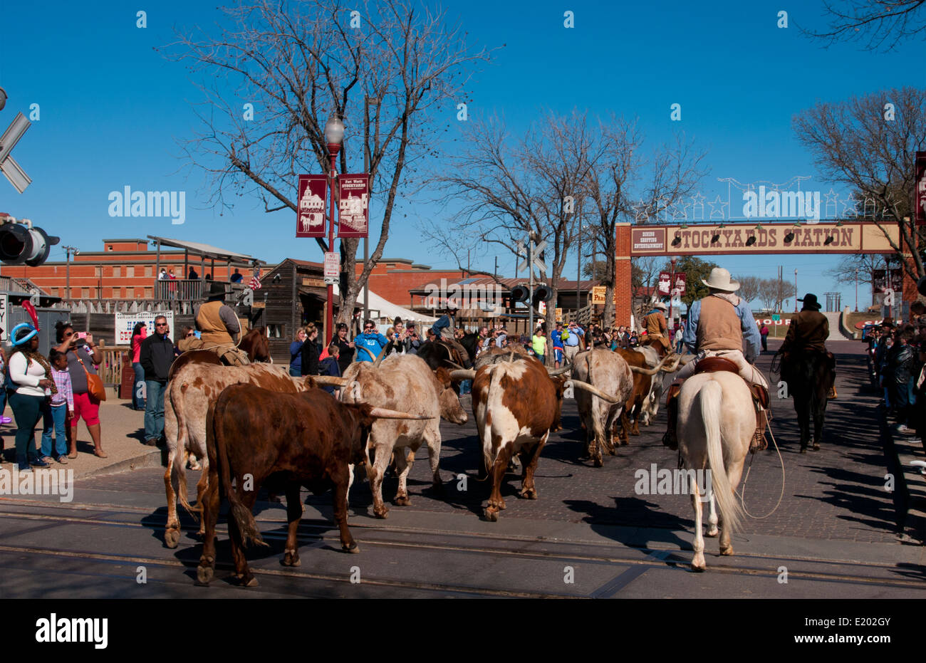 Ft Worth Texas with the famous The Stockyard on Main Street with