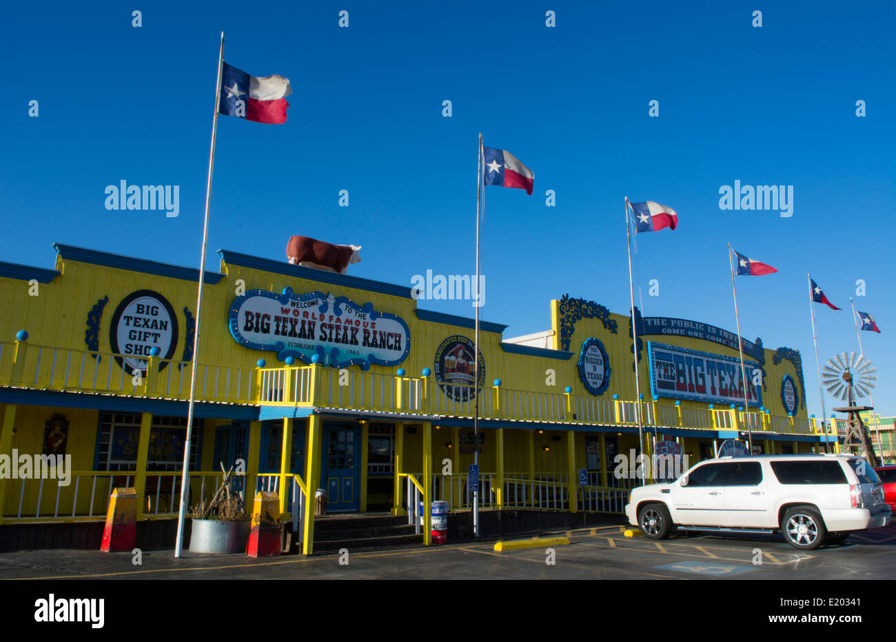 Amarillo Texas famous Big Texas Steak Ranch restaurant home of the Free