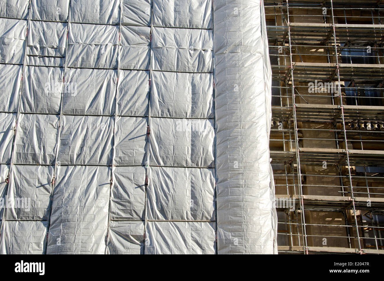 big house wall restoration repair works Stock Photo Alamy