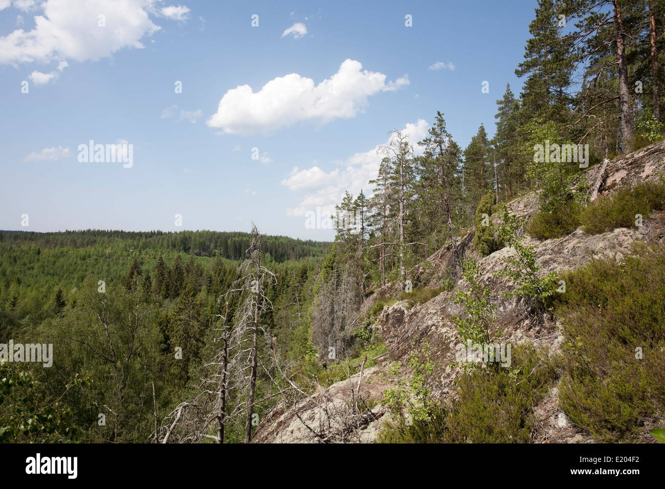 Scenery from the Linnavuori hill, Lassila Ruokolahti Finland Stock ...