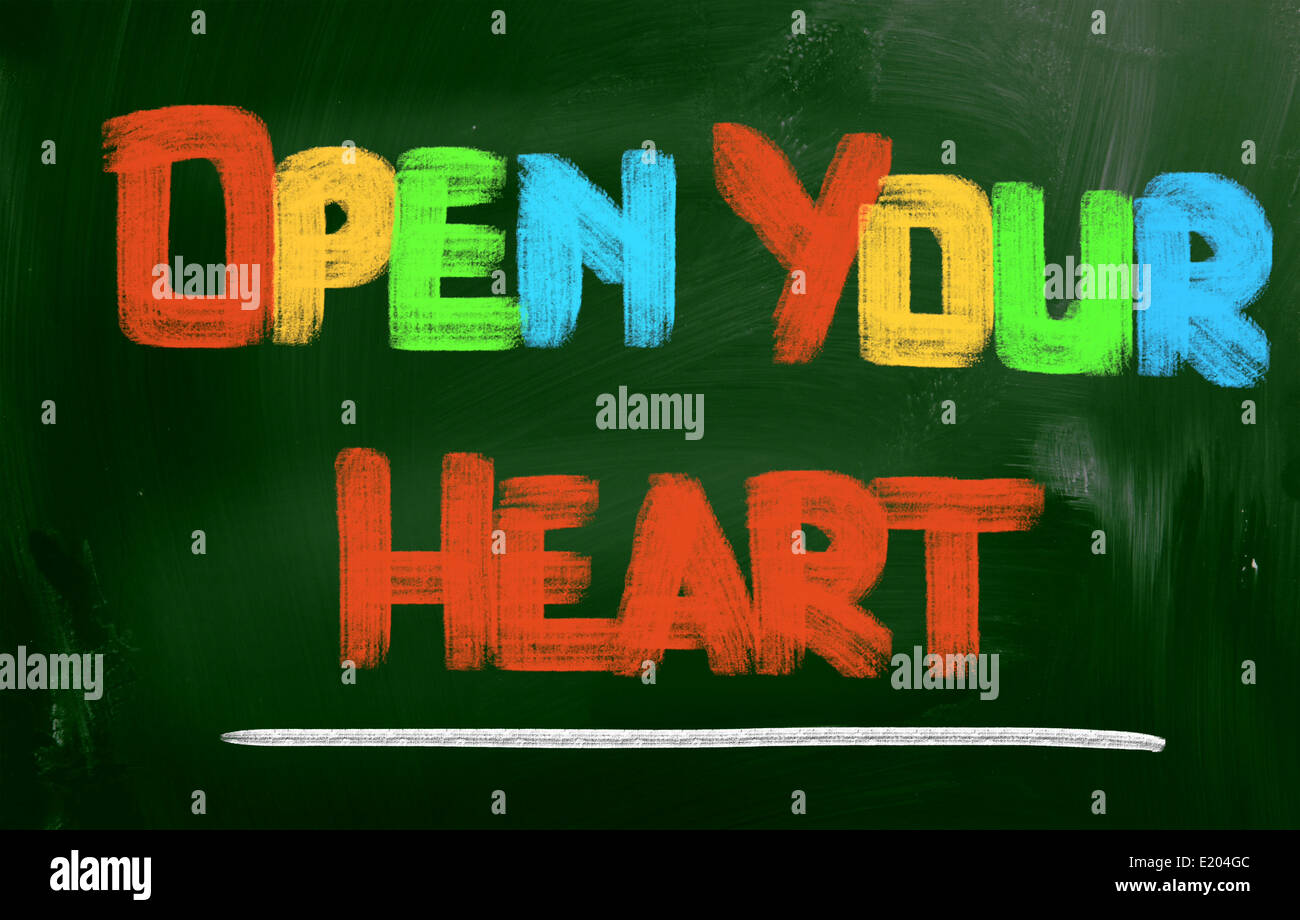 Open Your Heart Concept Stock Photo Alamy