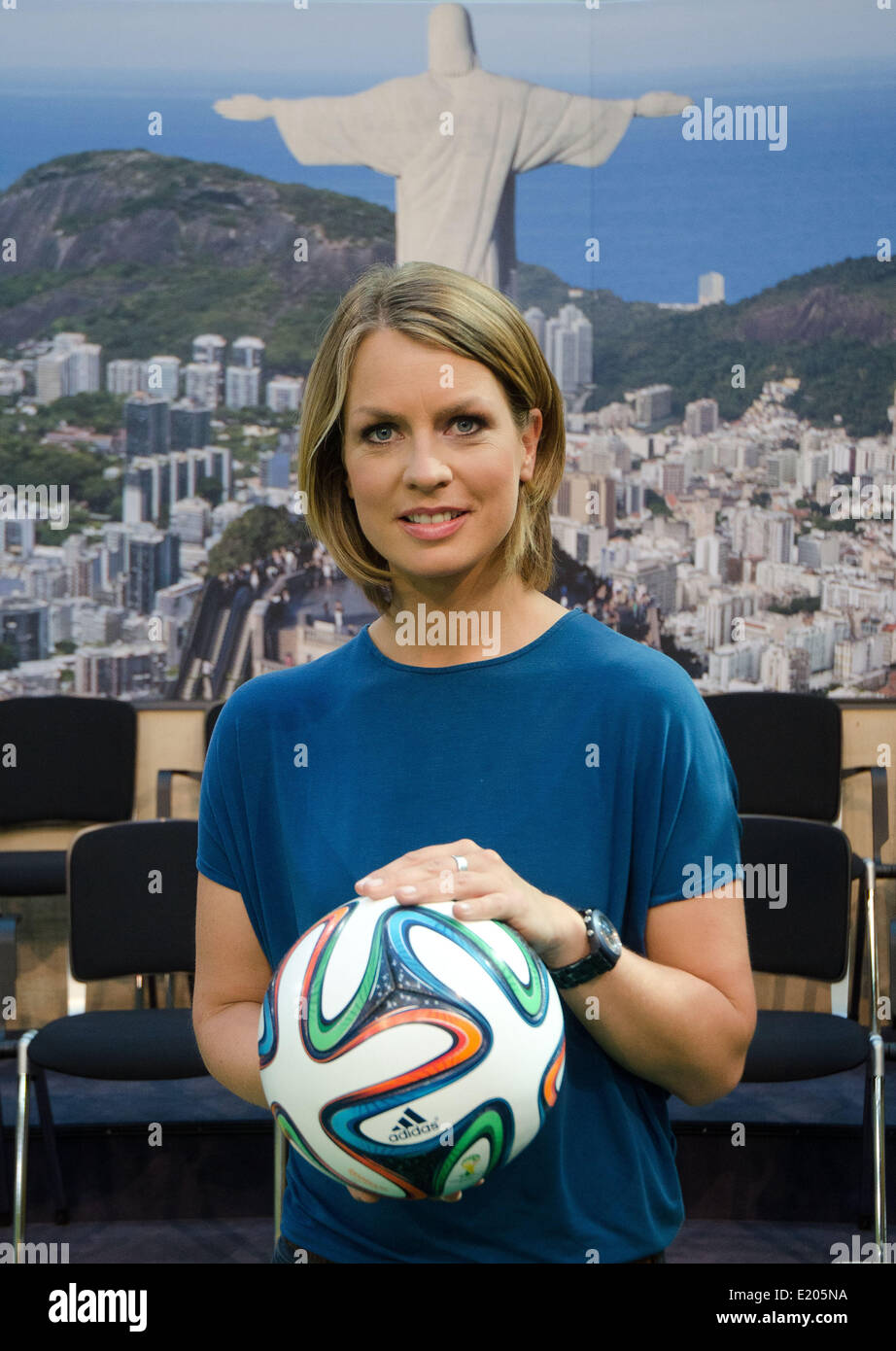 Berlin, Germany. 12th June, 2014. TV presenter Jessy Wellmer poses in ...