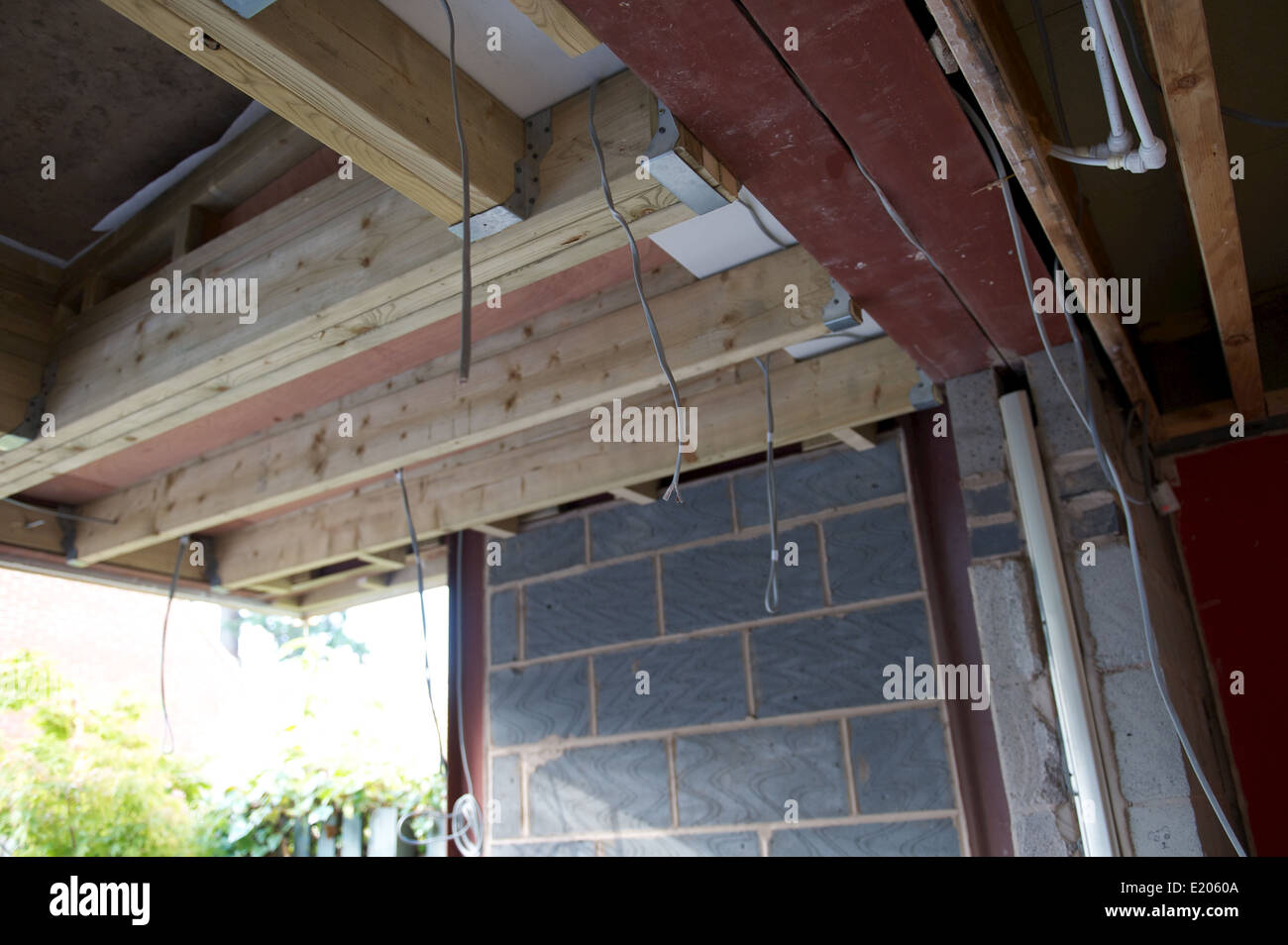 Roof Structure In A New Build Extension In England Uk