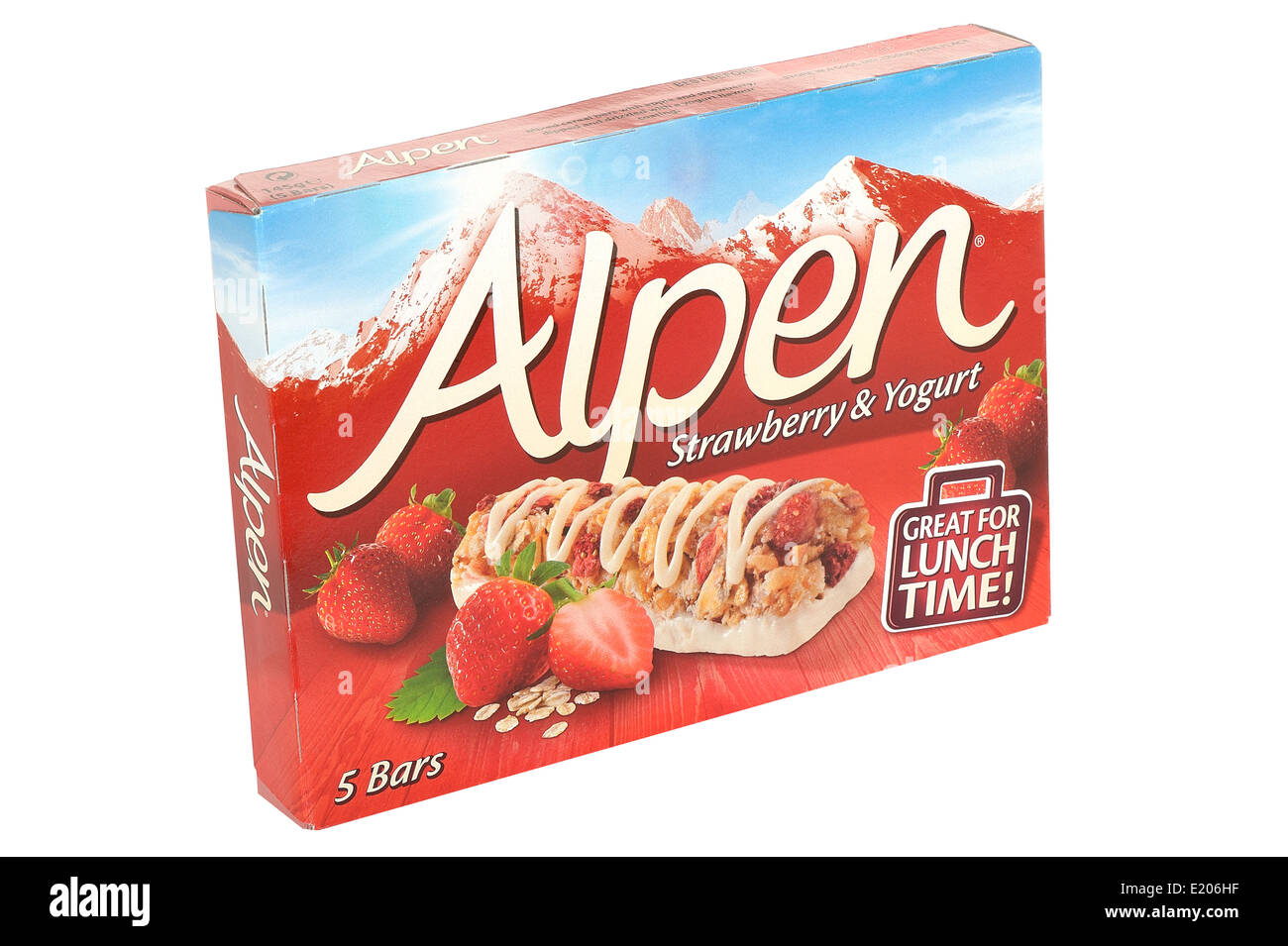 Alpen Strawberry and Yogurt Snack Bar Stock Photo Alamy