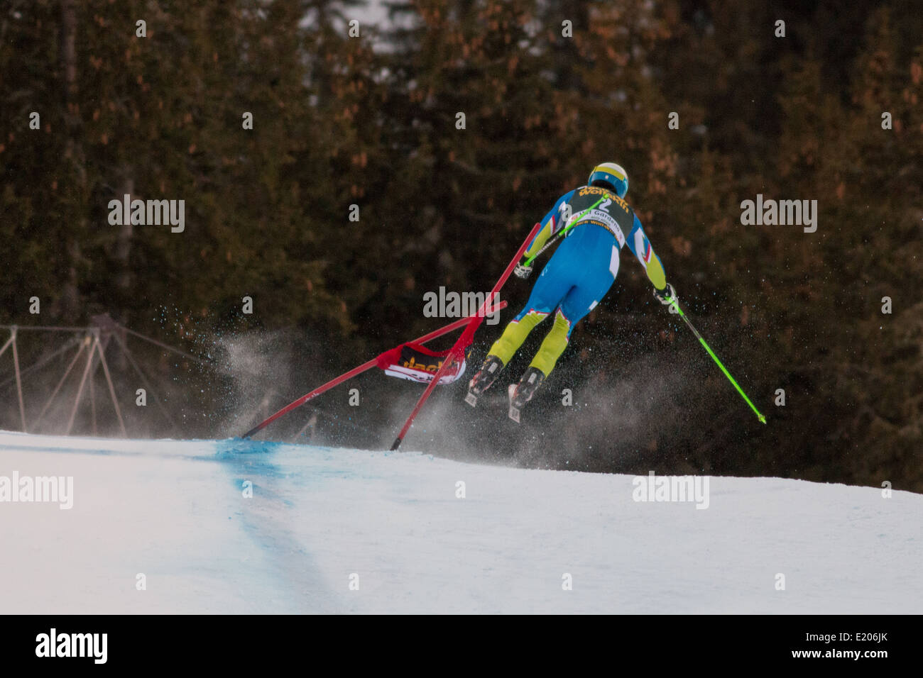 PERKO Rok (SLO) competing in the Audi FIS Alpine Skiing World Cup MEN'S DOWNHILL on the Saslong Stock Photo