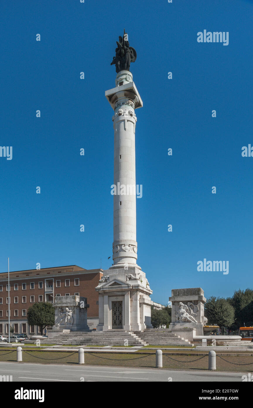War memorial with obelisk, World War I, built during the Italian fascist period under Mussolini, 1932, Piazzale della Vittoria Stock Photo