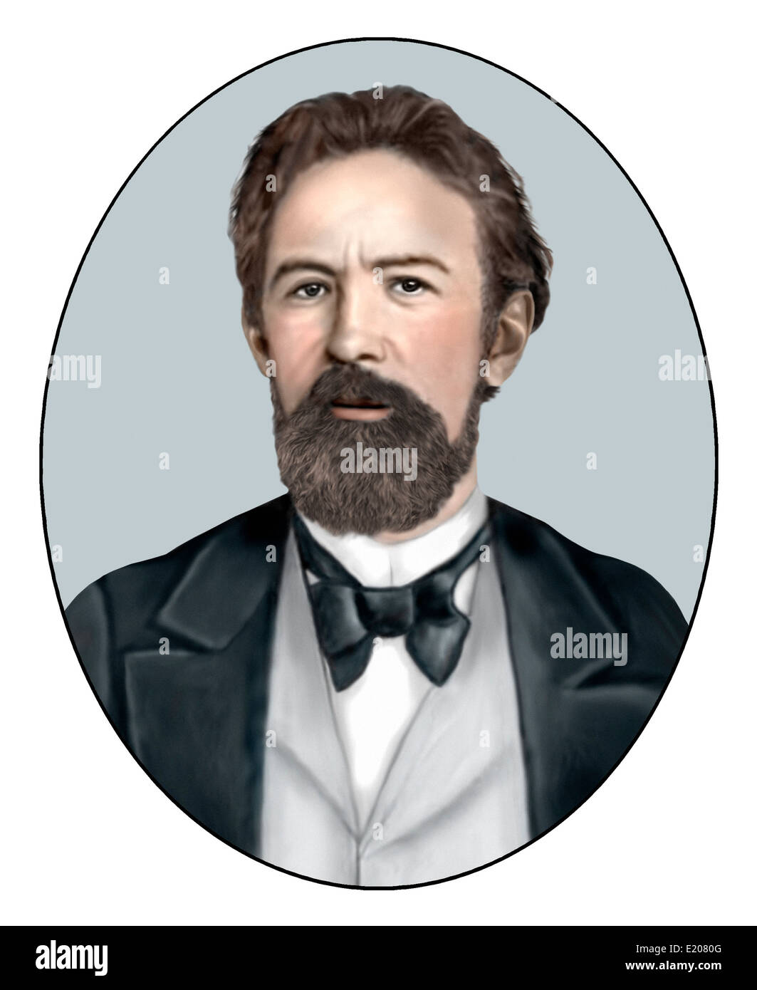 Anton Chekhov; 1860 1904; Russian Dramatist, Short Story Writer; Illustration Stock Photo
