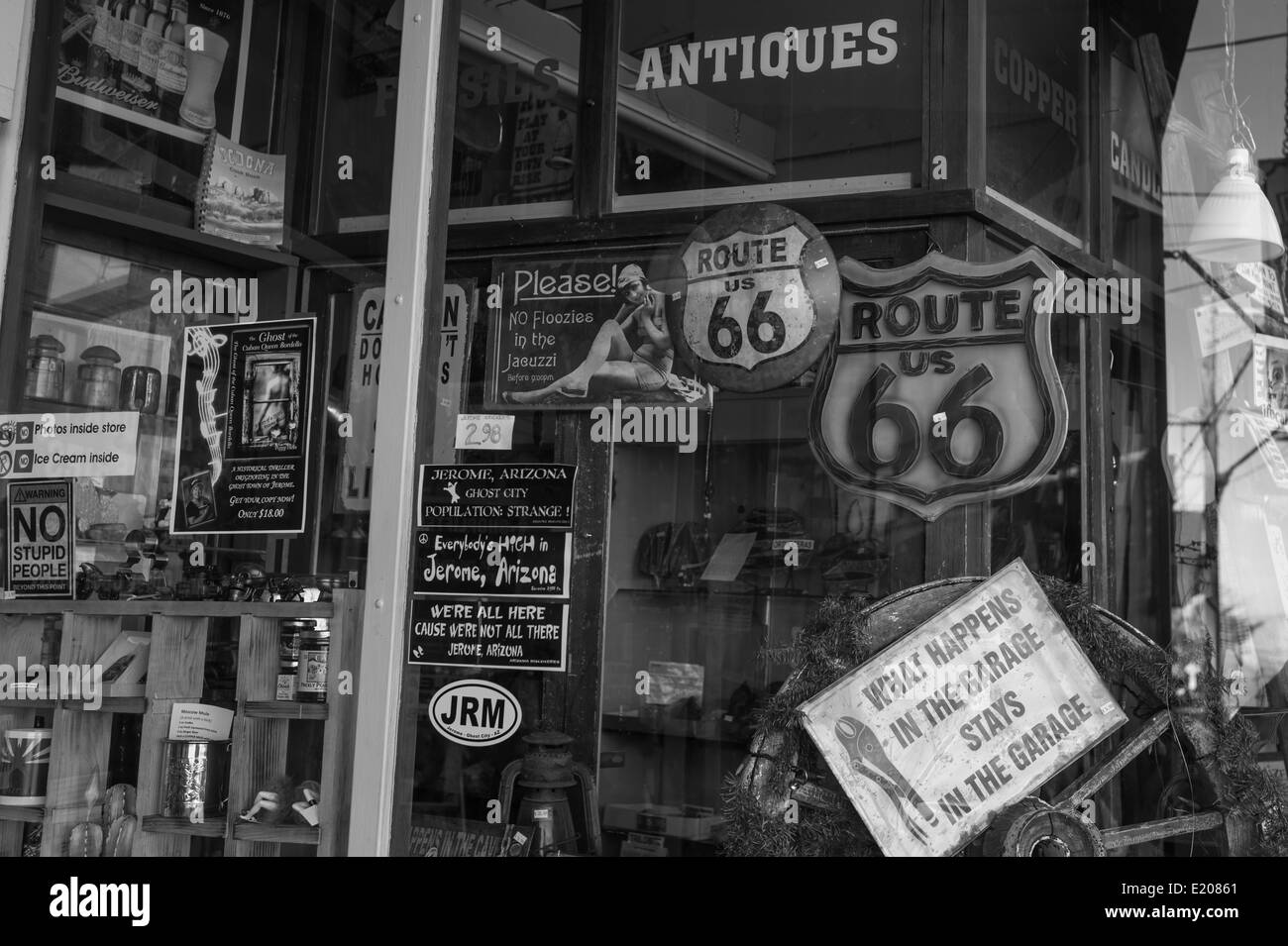 Route 66 Antique and Novelty Shop Stock Photo