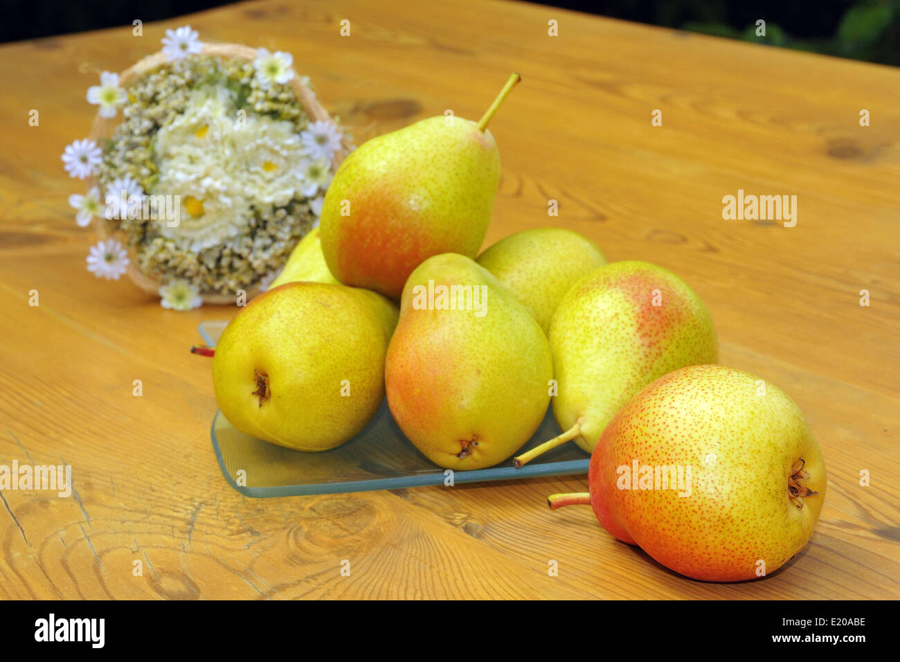 Pears with decoration. Stock Photo