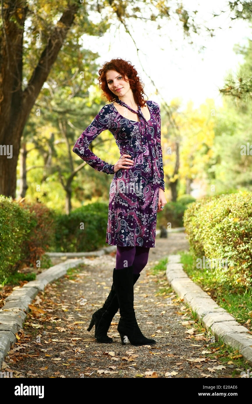 Autumn Portrait Of A Girl Stock Photo - Alamy