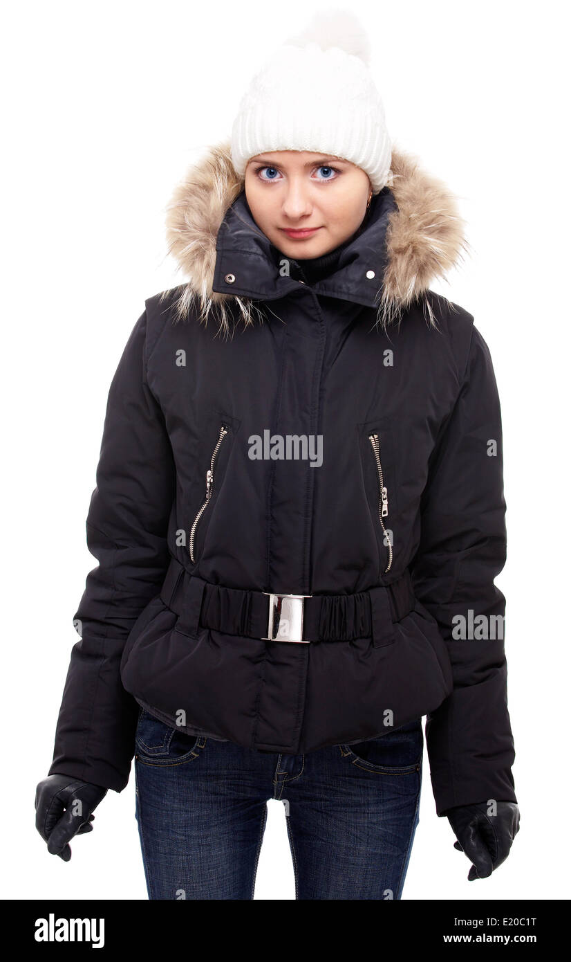 Girl in winter clothes Stock Photo Alamy