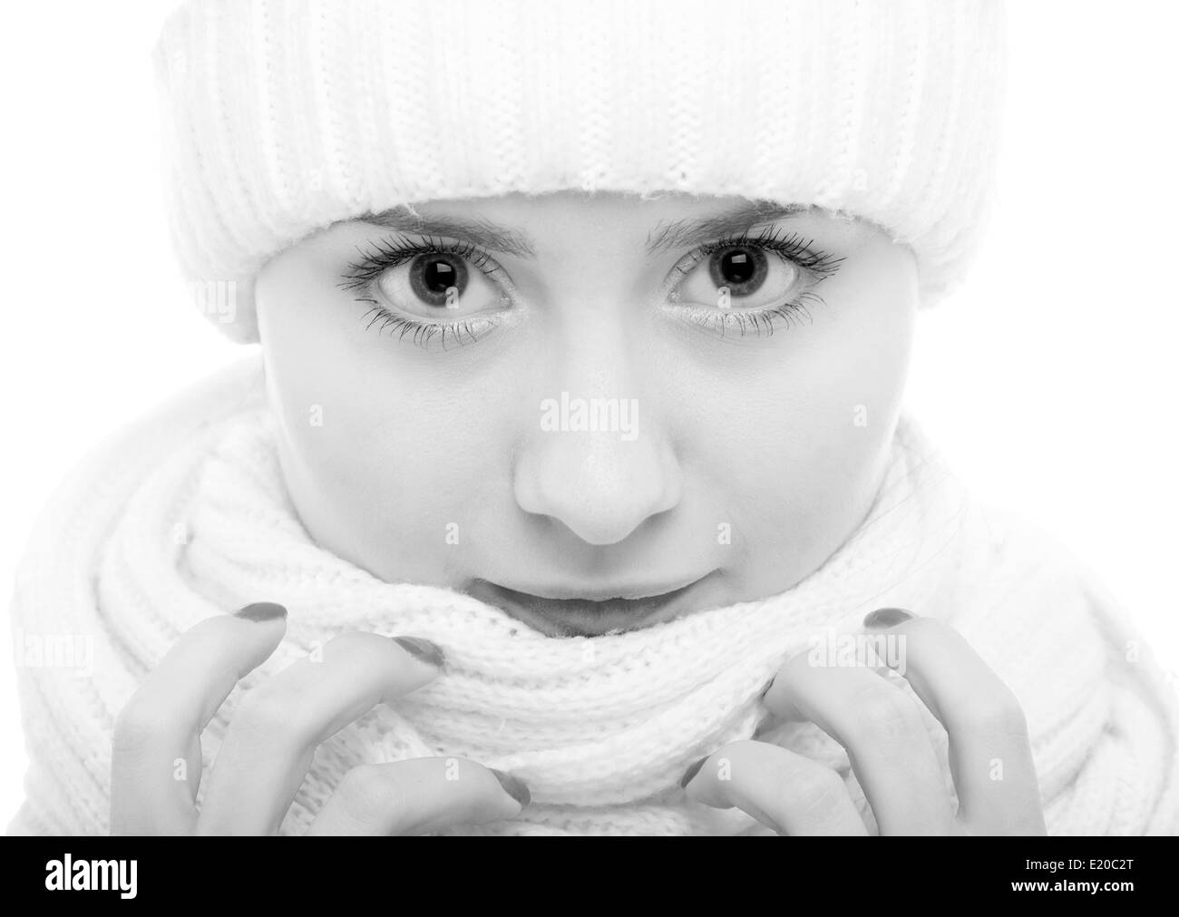 Girl black cap Black and White Stock Photos & Images Alamy