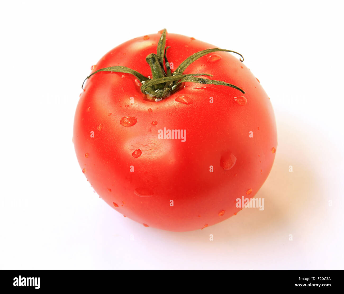 red tomato on white background Stock Photo