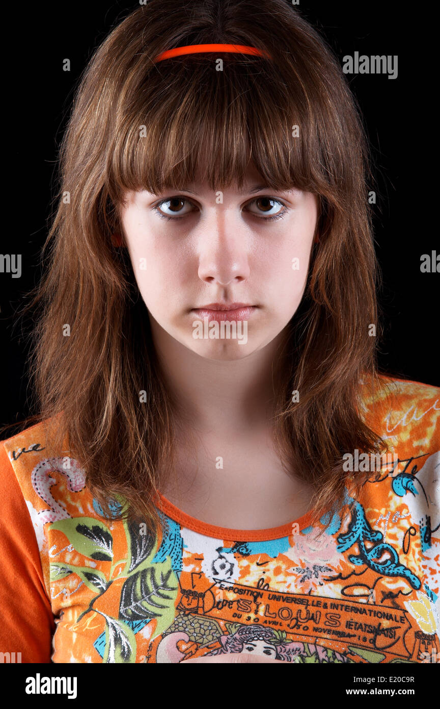 Dark haired, brown eyed woman hi-res stock photography and images - Alamy