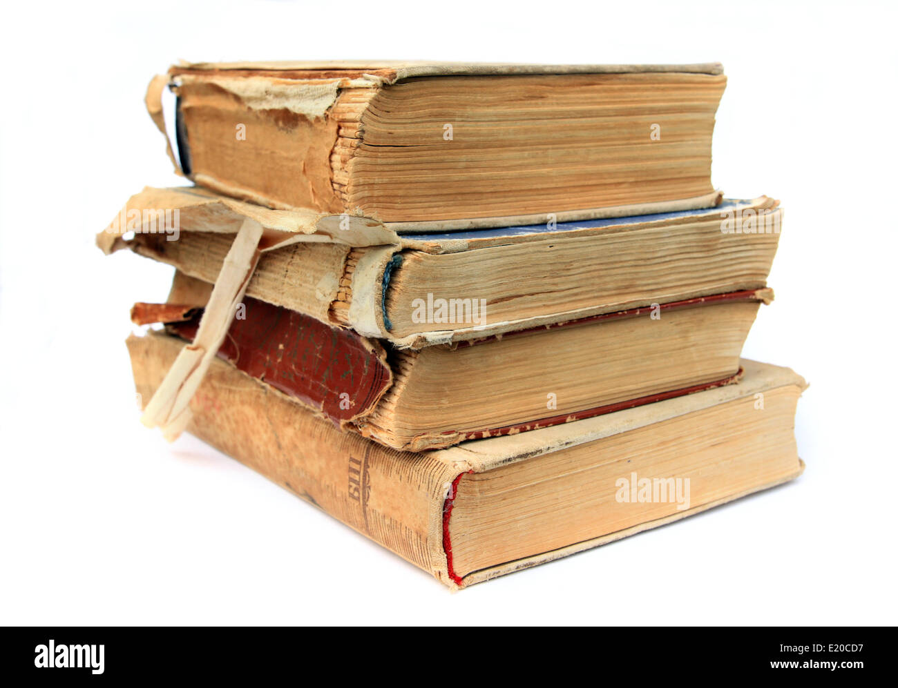old books on white background Stock Photo - Alamy