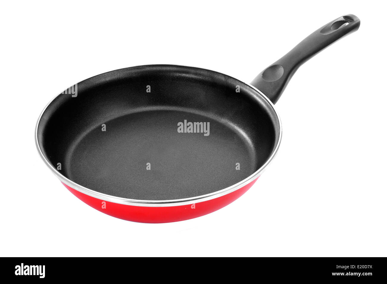 a non-stick frying pan on a white background Stock Photo