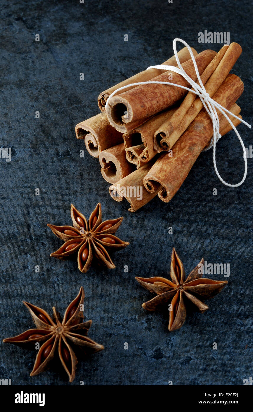 Whole cinnamon and Star Anise Stock Photo Alamy