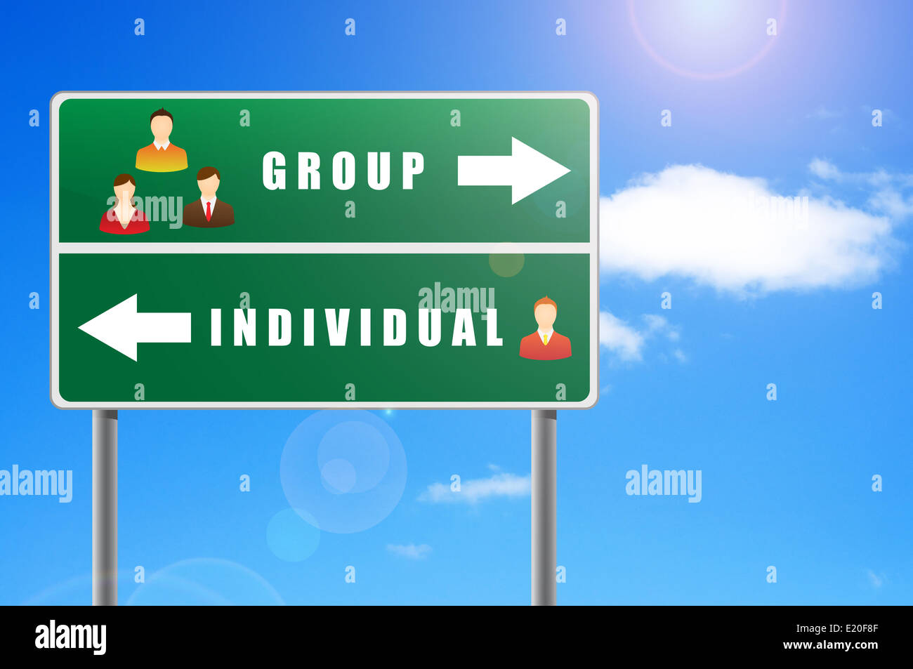 Billboard icons people text group individual. Stock Photo