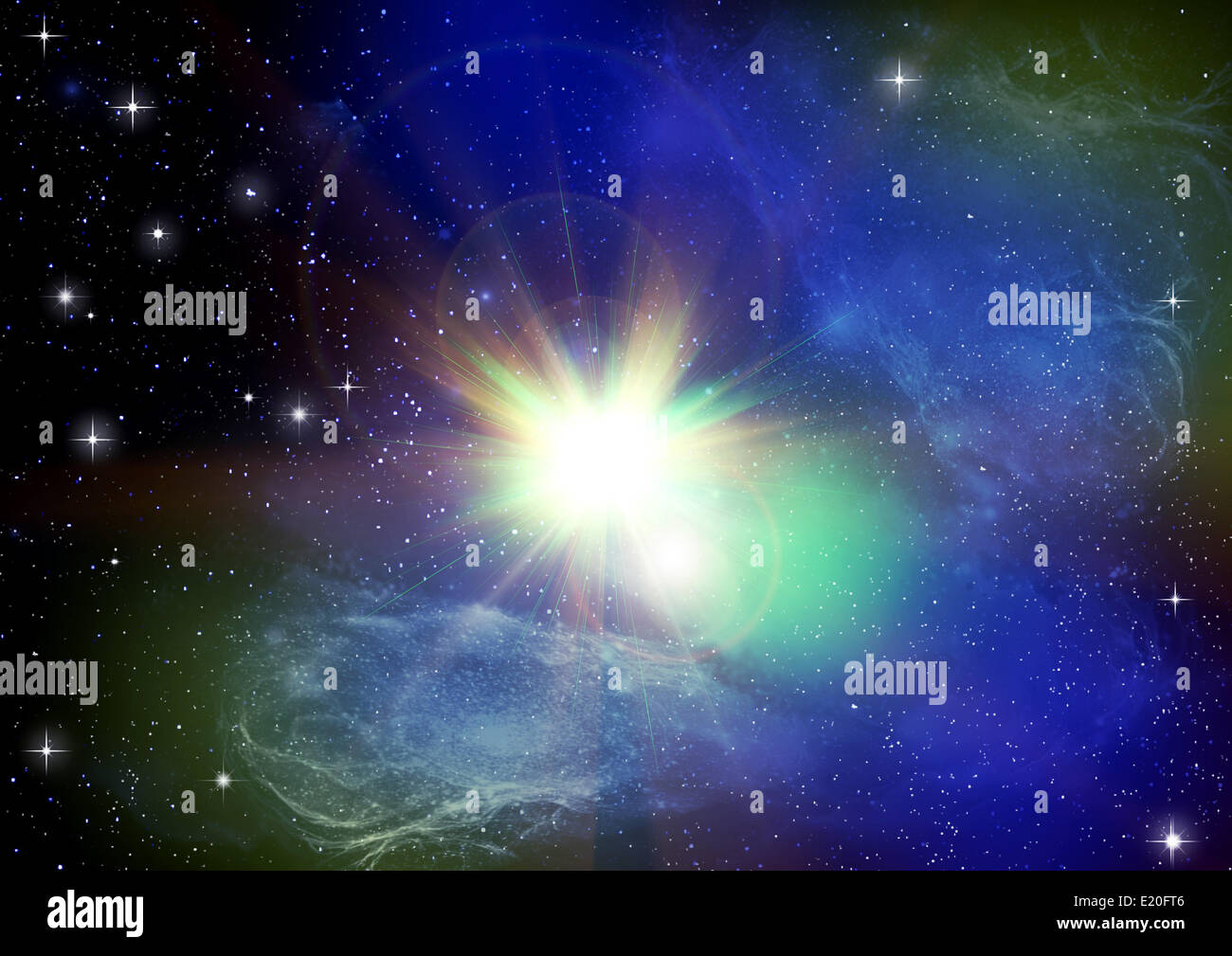Galaxies and stars Stock Photo