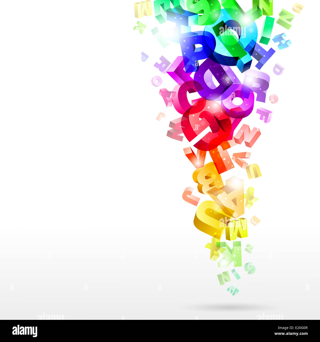 Rainbow letters hi-res stock photography and images - Alamy