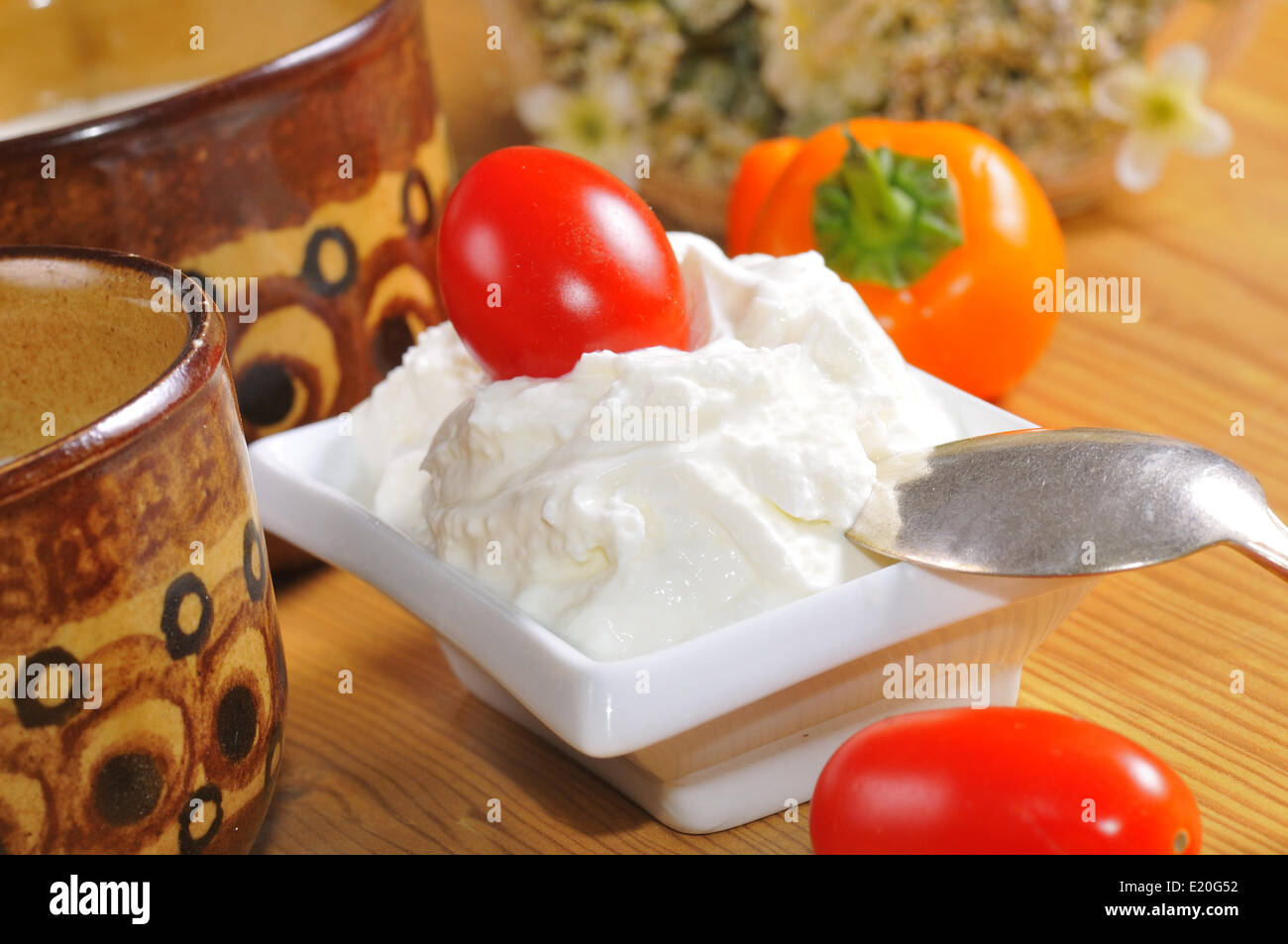 Various milk products Stock Photo - Alamy