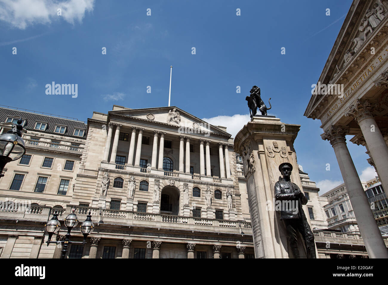 The Bank of England in Theadneedle Street in London. Stock Photo