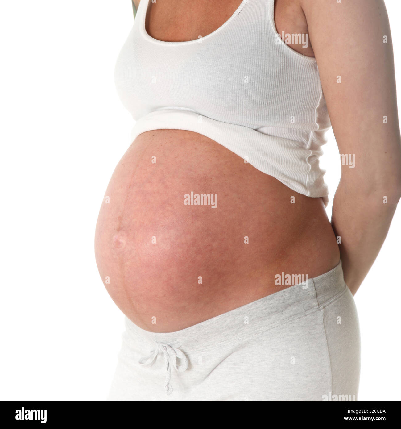baby belly Stock Photo