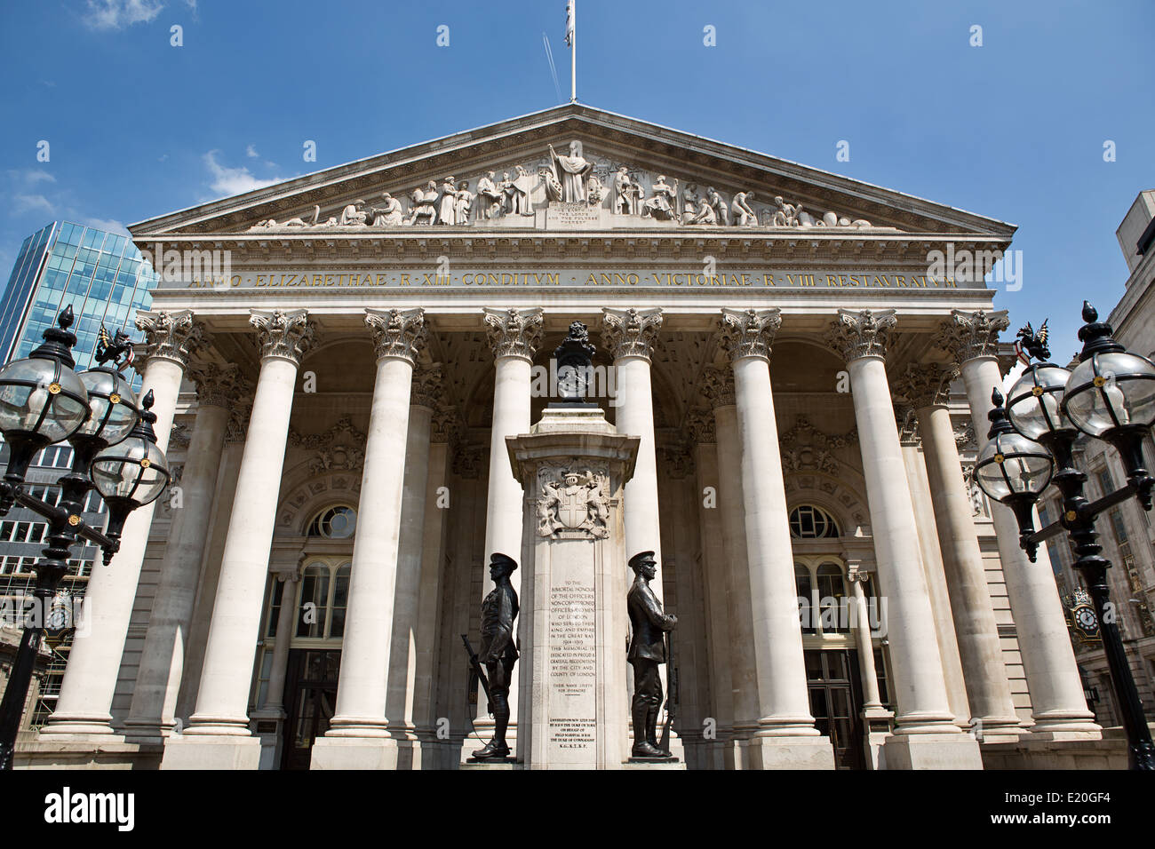 The Royal Exchange in the city of London, UK Stock Photo