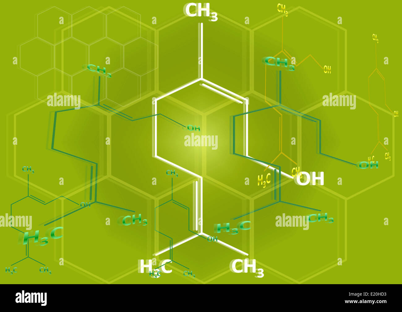 The chemical structural formula of spirit Stock Photo Alamy