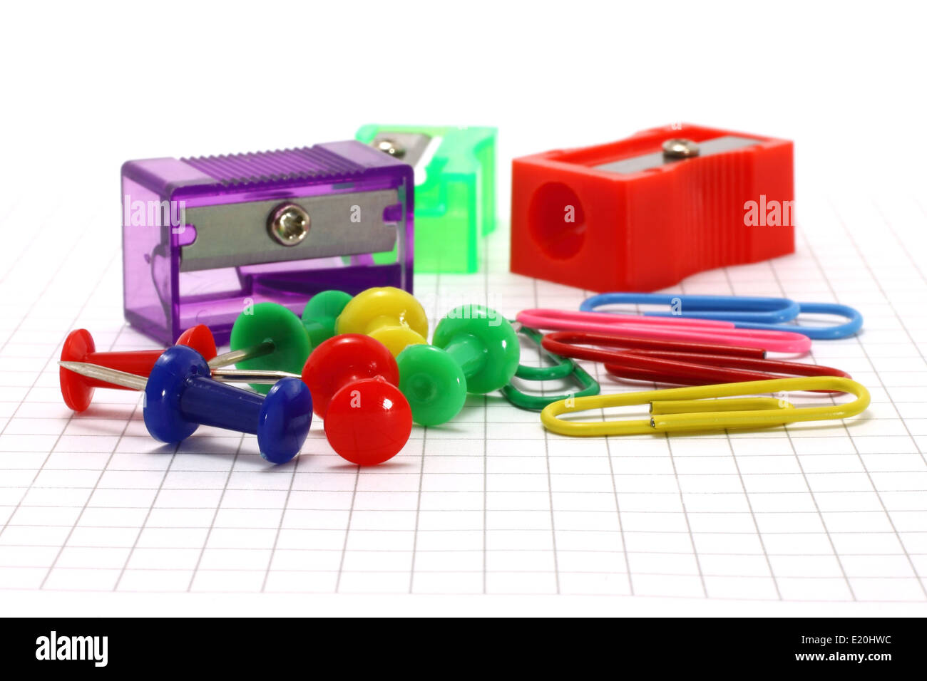 Notebook stationary objects on Cut Out Stock Images & Pictures - Alamy