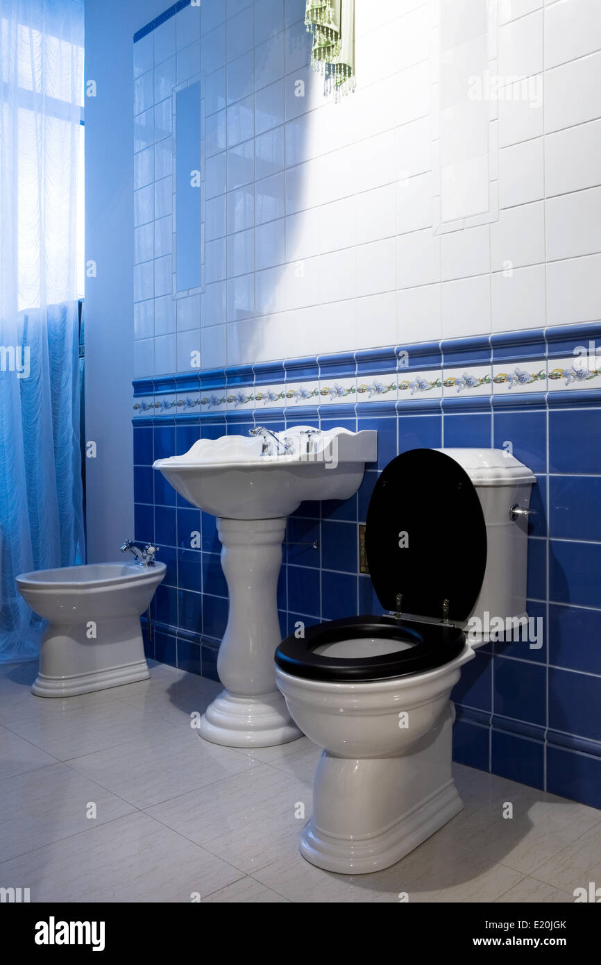 Toilet bowl and sink Stock Photo Alamy