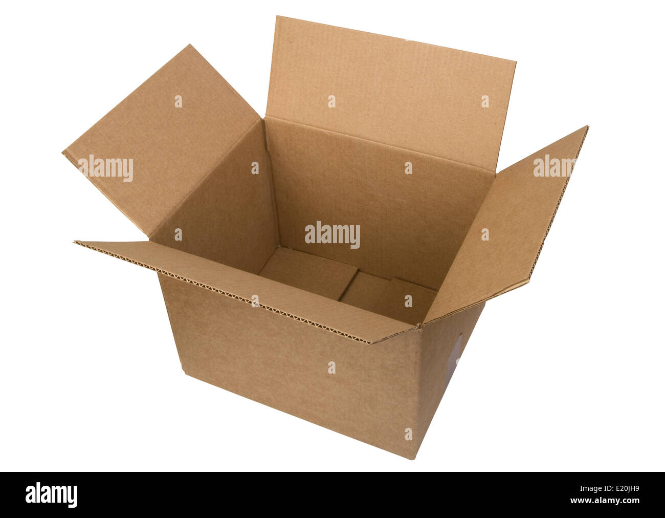 Open cardboard box Stock Photo