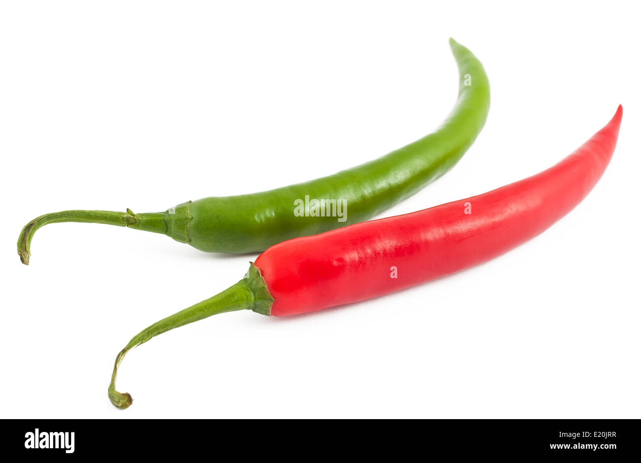 Red and green chili peppers Stock Photo - Alamy