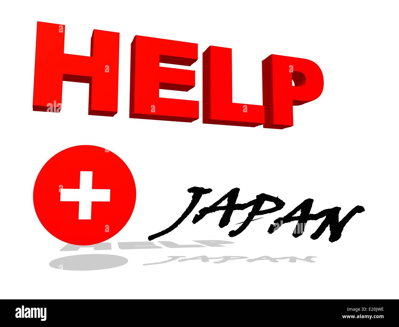 Help Japan Stock Photo