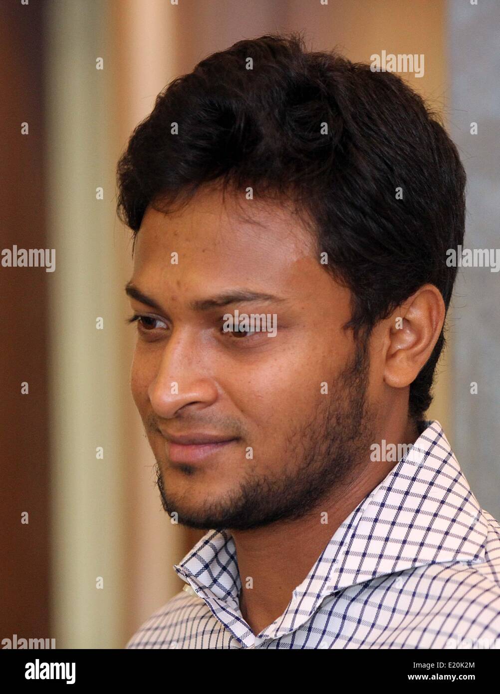 Dhaka, Bangladesh. 12 June 2014. Shakib Al Hasan is a Bangladeshi  international cricketer and statistically the most successful player in the  nation's history. He is an all-rounder batting left-handed in the middle