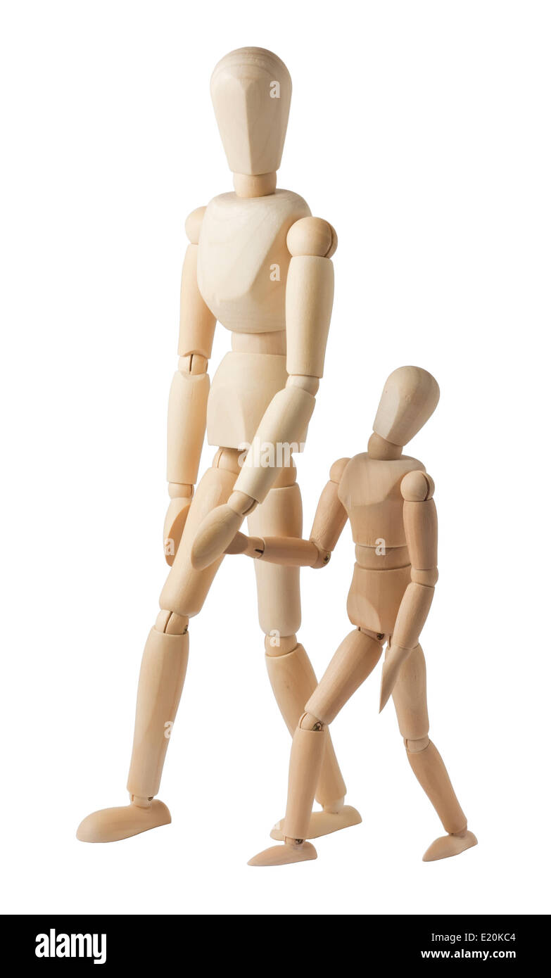 Two mannequins walk Stock Photo