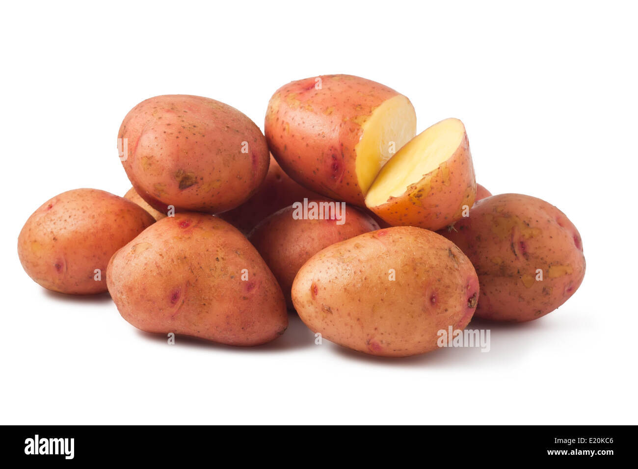 One young potatoe isolated on white background Stock Photo - Alamy