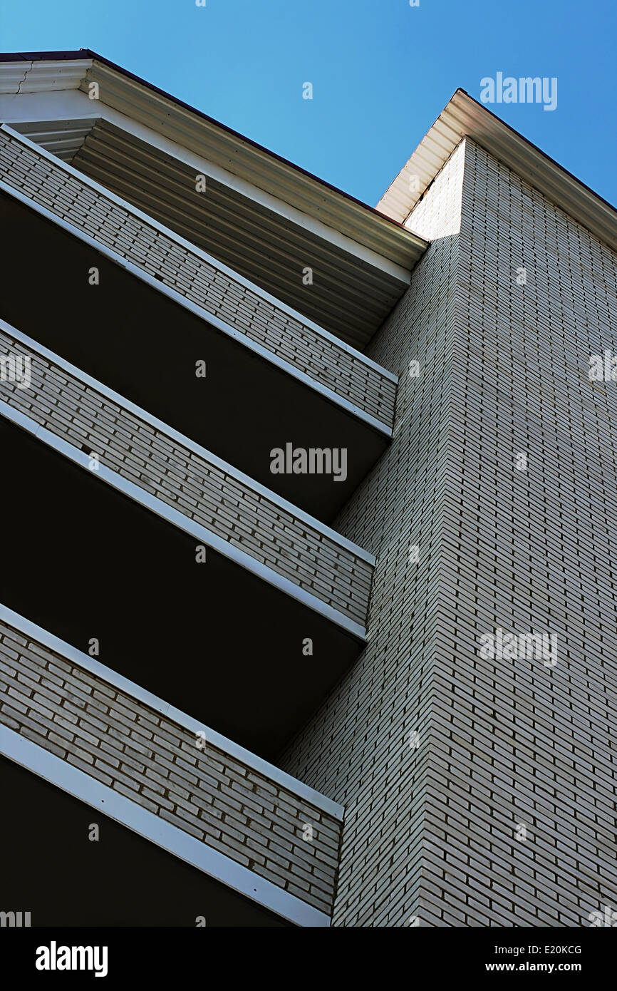 The modern house with balconies Stock Photo - Alamy
