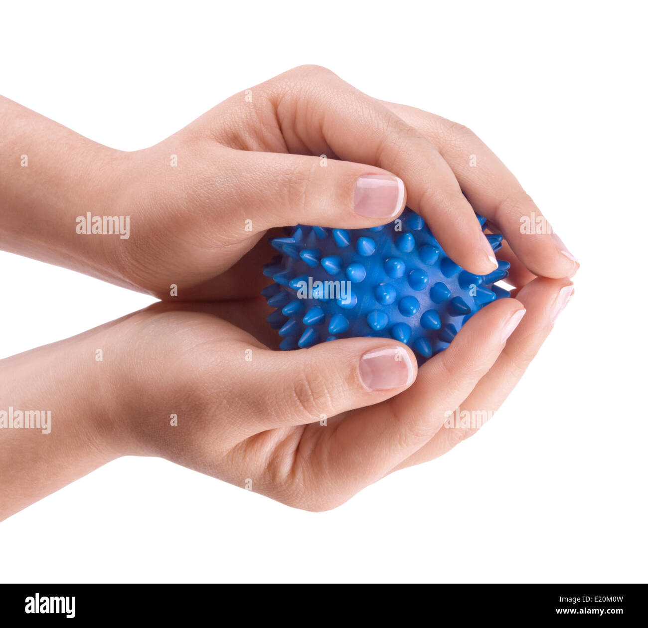 Woman hands with massage ball Stock Photo