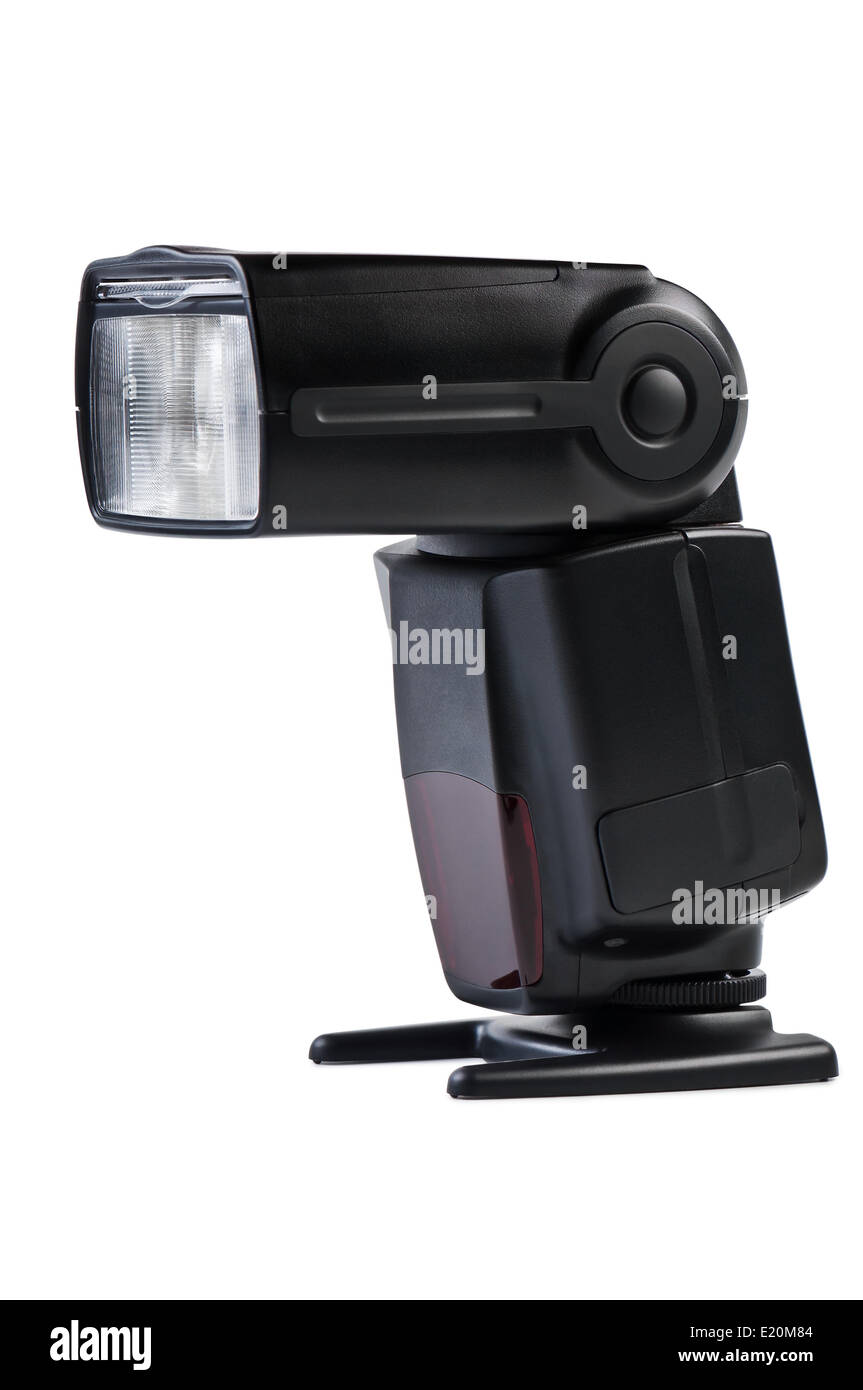 Flash for camera isolated on white Stock Photo - Alamy