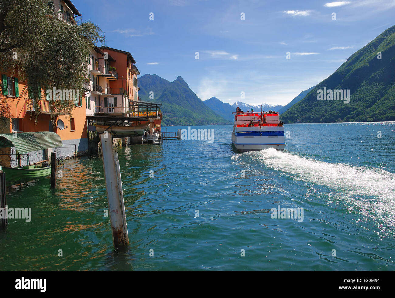 in Gandria at Lake Lugano Stock Photo