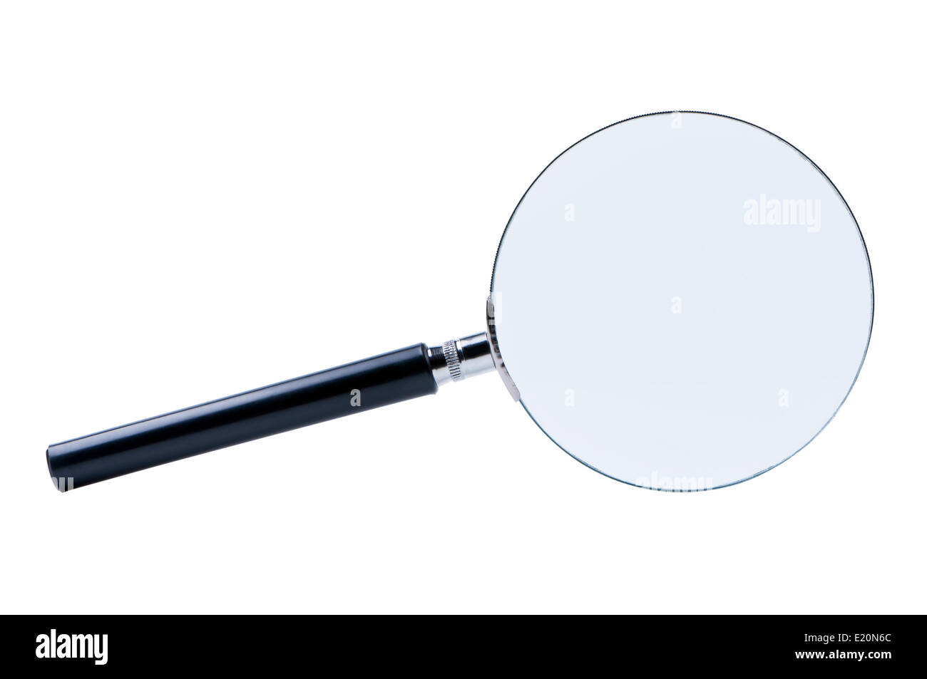 Magnifier isolated on white background. Stock Photo
