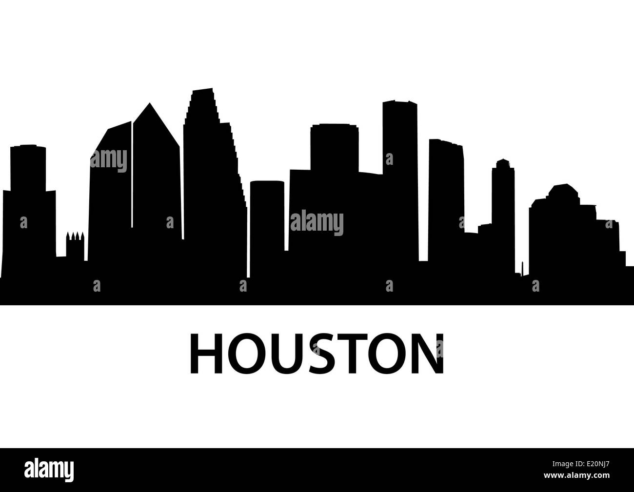 Houston Texas Skyline Silhouette Travel Stock Photo - Alamy