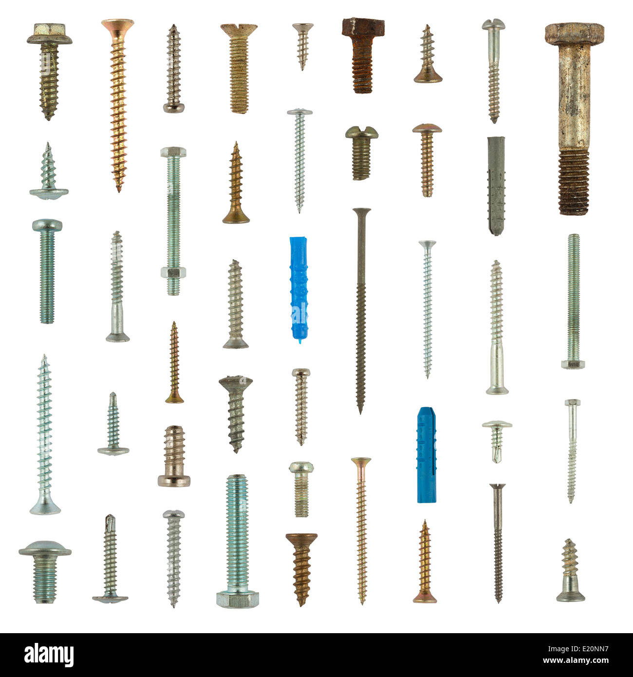 Screws, dowels and bolts collection Stock Photo Alamy