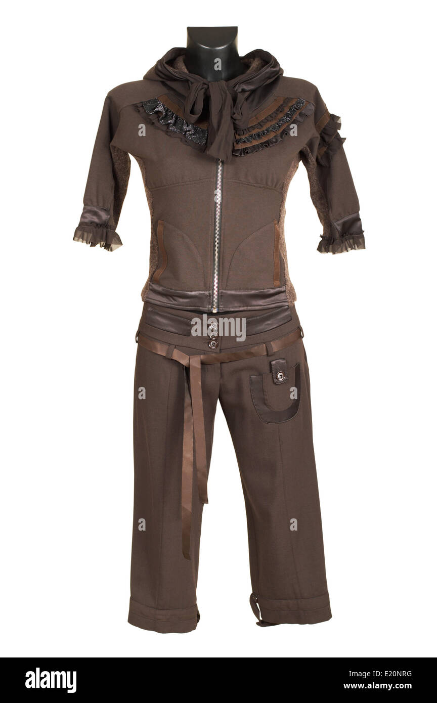 Female brown suit Stock Photo Alamy