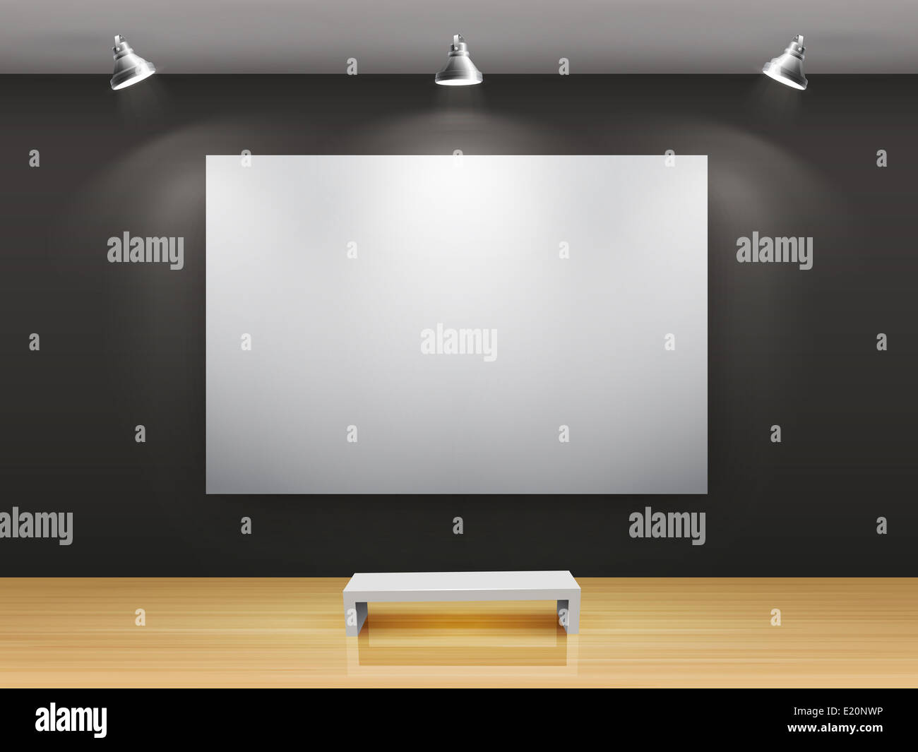 Dark gallery Interior Stock Photo - Alamy