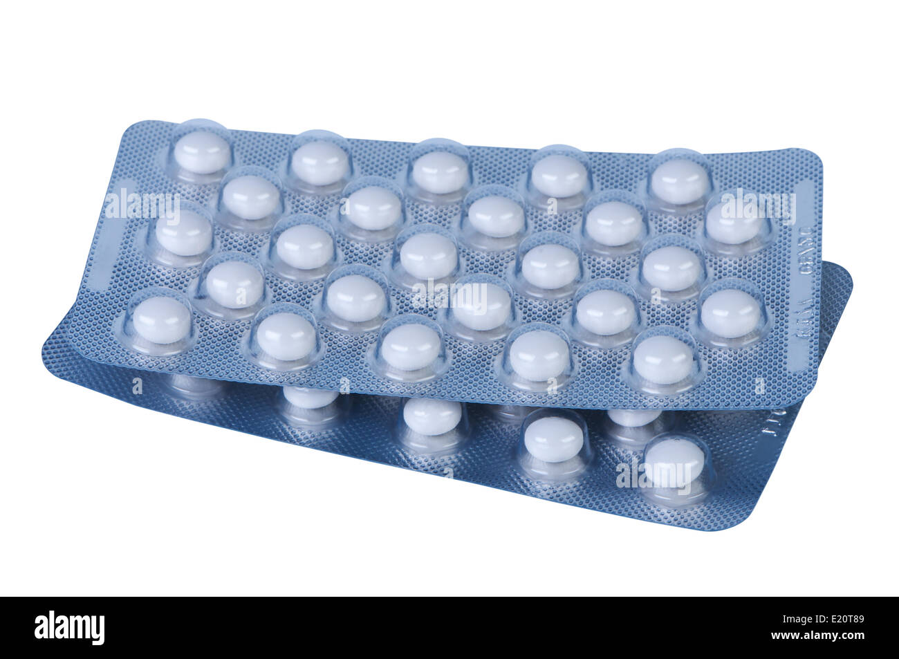 Tablets  in packing isolated. Stock Photo