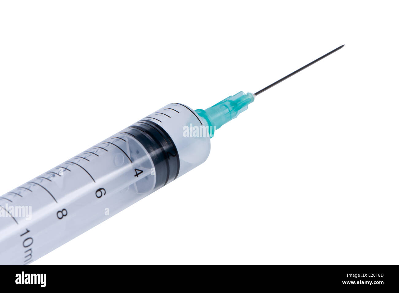Medical syringe isolate on white background. Stock Photo