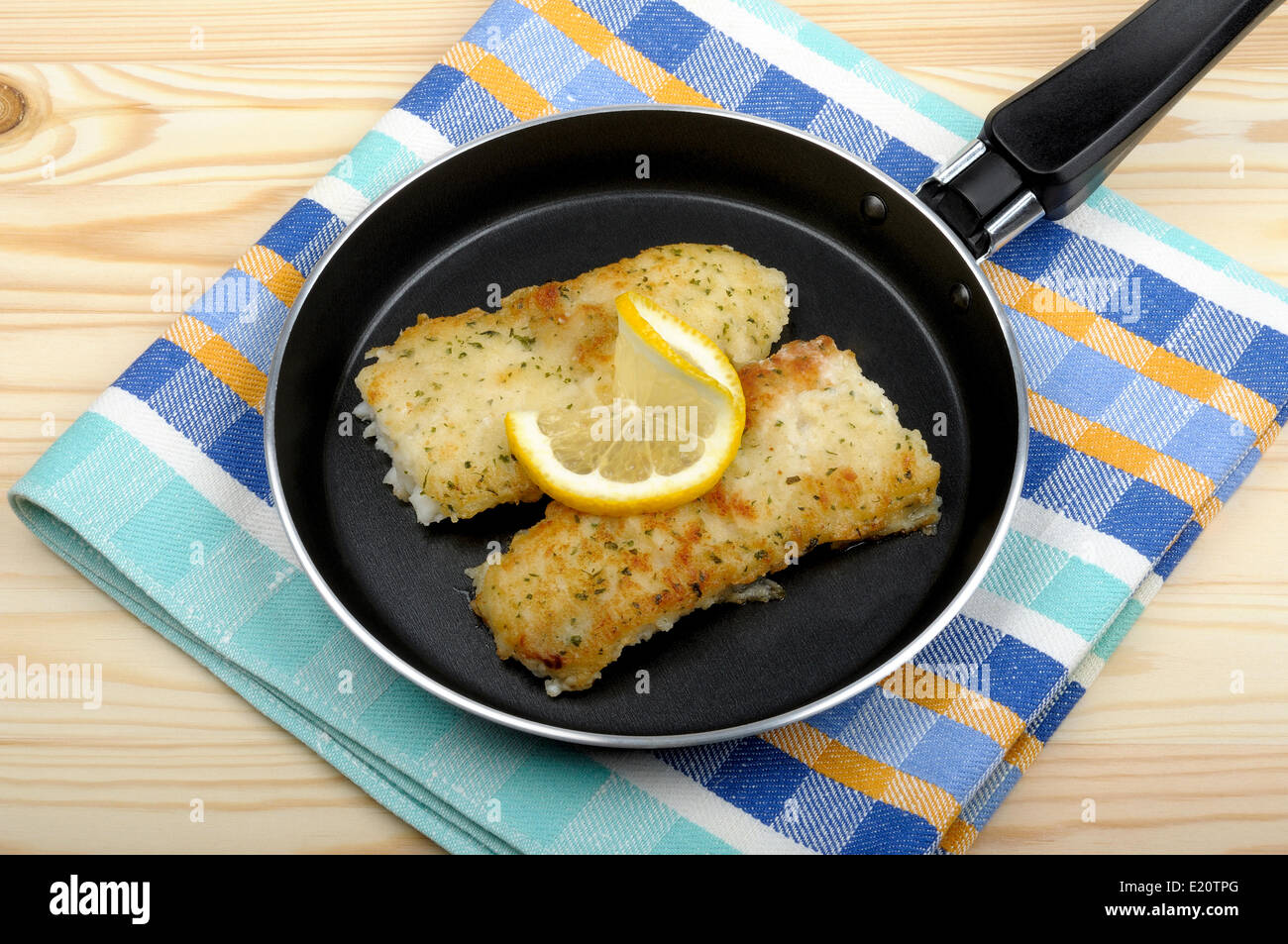 fish fillets in the pan Stock Photo - Alamy